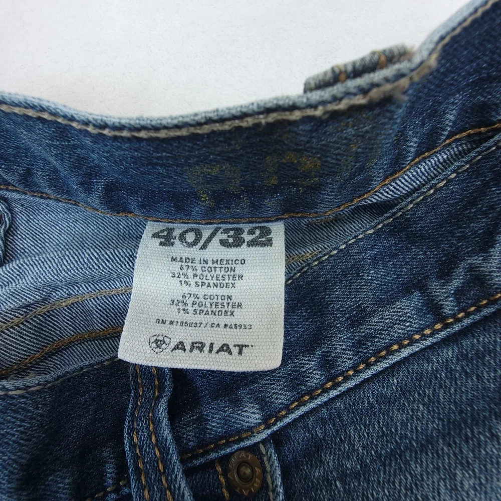Ariat Mens Jeans Mid Rise Boot Cut Size 40x32 (38x30) Workwear Western Rodeo
